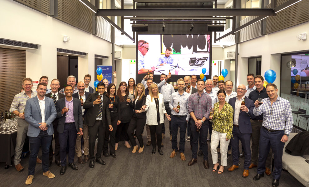 A happy graduation ceremony photo was taken from 2019 South Australia's graduates Australian Centre for Business Growth